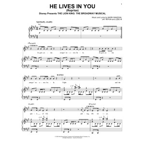 He Lives In You (Reprise) (from The Lion King: Broadway Musical)